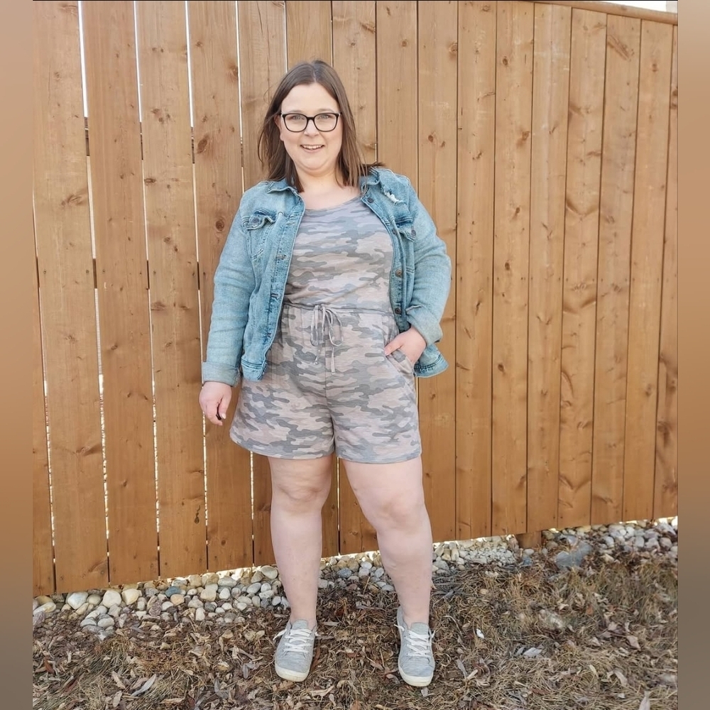 maurices- 24/7 camo romper